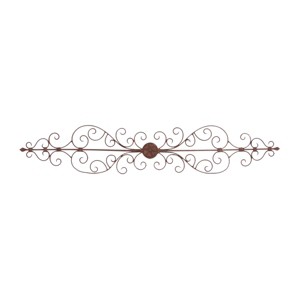 Rustic Metal Ornamental Wall Decor Light Brown - Olivia & May: Iron Artwork, Indoor Vertical Sculpture - 1 of 4