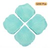 Unique Bargains Faux Silk Artificial Flower Rose Petals for Wedding Decoration 2x2 Inch 3200 Pcs Bright Blue - 3 of 3