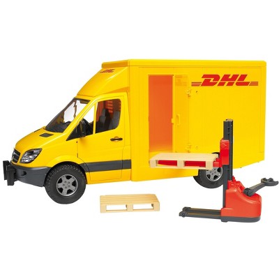 Bruder MB Sprinter DHL truck with manually operated pallet jack