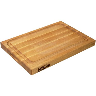 John Boos Block BBQBD Reversible Cutting/Carving Board with Juice Groove, 18 x 12 x 1.5 Inch, Solid Maple Wood