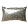 11.5"x18.5" Sequin Mermaid Lumbar Throw Pillow Gold/White - Pillow Perfect: Rectangle Accent Cushion, Indoor Use - 4 of 4