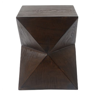 GDFStudio Giselle Outdoor Lightweight Concrete Side Table, Natural Brown
