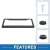 Unique Bargains Aluminium Alloy License Plate Holder 0.8 Round Hole Mirror Polished Black - 4 of 4