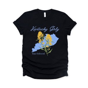 Simply Sage Market Women's Kentucky Girly Flower Short Sleeve Graphic Tee - 1 of 4