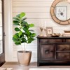 Whizmax 4/5/6ft Artificial Fiddle Leaf Fig Tree - Tall Faux Ficus Lyrata for Indoor/Outdoor Decor, Home, Office, Living Room, Housewarming Gift - 2 of 4