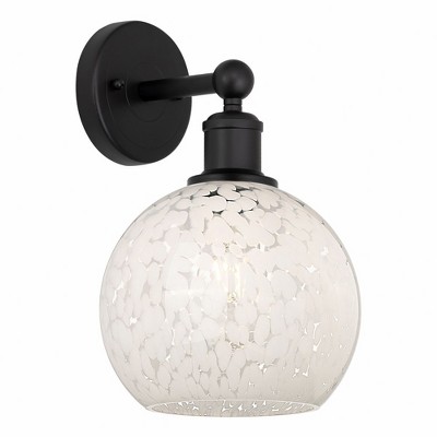 White Mouchette - 1 Light Wall Sconce In Modern Style-12.25 Inches Tall and 8 Inches Wide