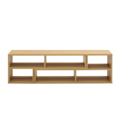 Dolonm 2 Pieces Cube TV Stand,Open Storage MDF Bookcase Shelf ,L-Shaped TV Console Stand