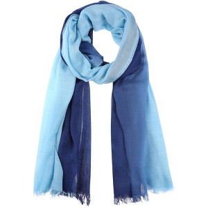 INSPIRE CHIC Women's Gradient Color Ombre Cotton Linen Soft Hijab Head Scarves 1Pc - 1 of 4