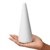 Juvale 12 Pack Craft Foam - Foam Cones for Crafts, Trees, Holiday Gnomes, Christmas Decorations, DIY Art Projects (7.3x2.7 In) - 4 of 4