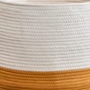 ALEXOUN 20x13IN Natural Cotton Rope Laundry Basket - Soft, Durable & Spacious Storage Hamper for Laundry, Toys, Pillows - Sturdy Handles - 3 of 4