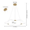 JONATHAN Y Nuvola 31.5" Contemporary Minimalist Metal/Acrylic Adjustable Dimmable Cloud Integrated LED Chandelier - 3 of 4