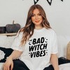 Simply Sage Market Women's Bad Witch Vibes Moon Short Sleeve Garment Dyed Tee - 2 of 2