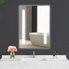 Costway Bathroom LED Mirror Wall-mounted 3-Color Dimmable Touch Button 27.5” x 20” - 2 of 4