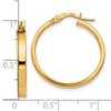 Black Bow Jewelry 3mm x 22mm (7/8 Inch) Polished 14k Yellow Gold Flat Edge Round Hoops - 4 of 4