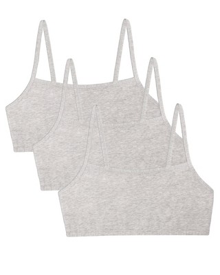 Fruit Of The Loom Women's Tank Style Cotton Sports Bra 6-pack Sand/heather  Grey/blushing Rose/white/black/charcoal 40 : Target
