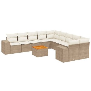 vidaXL Garden Sofa Set Beige - 1 of 4