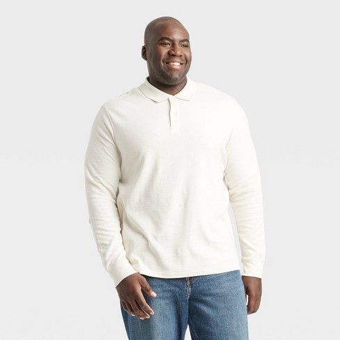 4xl long sleeve polo shirts best sale