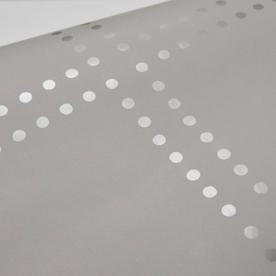 Silver Geometric Dot Pattern Peel & Stick Vinyl Wallpaper