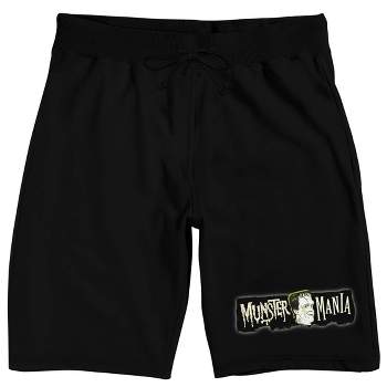 The Munsters Munster Mania Men's Black Sleep Pajama Shorts