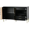 Modern Storage Cabinet with Acrylic Doors, Adjustable Shelves for Kitchen, Dining Room, Living Room, Corridor, Home Office, Spacious Organizer - 2 of 4