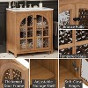 Dexmalle Antique Vintage Rustic 31" Farmhouse Bathroom Vanity with Glass Door - 4 of 4