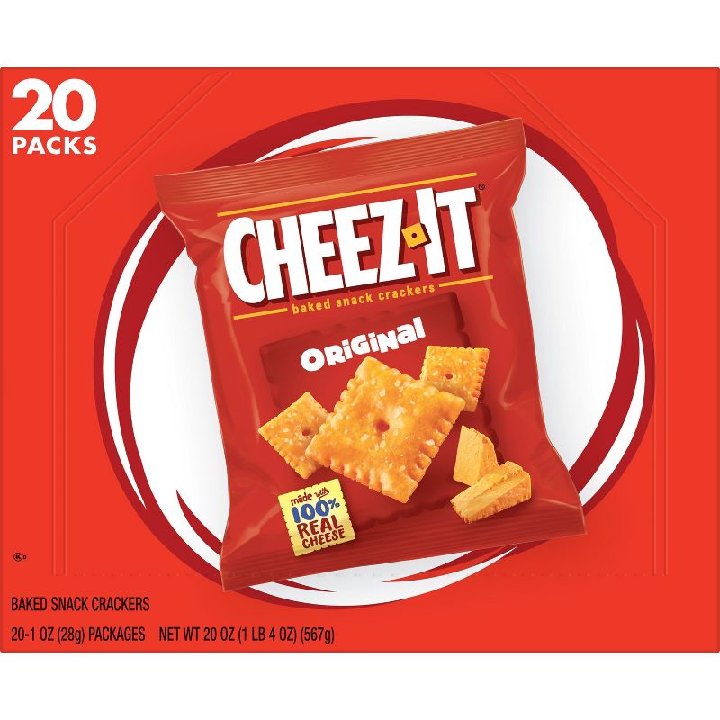 Cheez-It Original Baked Snack Crackers - 1oz - 20ct, 4 of 7