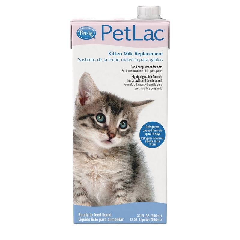 PetLac Milk Replacer Liquid for Kittens Wet Cat Food - 32oz, 1 of 6