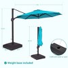 Sonkuki 11FT Outdoor Cantilever Patio Umbrella w/Base and Aluminium Pole, 360° Rotation and Infinite Canopy Angle Adjustment - 3 of 4