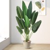 homfan Artificial Bird of Paradise Plant,Faux Banana Leaf Plant Potted Tree Bird of Paradise Artificial Plant for Indoor House Home Office, 1 Pack - 3 of 4