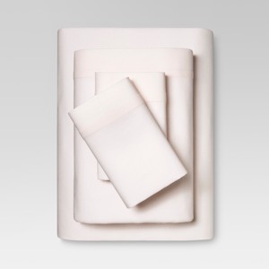 Linen Blend Sheet Set (Full) Belle Pink - Threshold