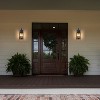 C Cattleya 19in.3-Light Matt Black Outdoor Wall Lantern with Seeded Glass and E12 Base Socket - 4 of 4