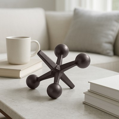 Sagebrook Home Metal Jacks Abstract Sculpture for Room, Bedroom or Office Decor, Aluminum