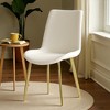 Mshliw Set of 4 PU Leather Dining Chairs with Metal Legs, Ergonomic Backrest and Modern Two-Tone Design for Kitchen and Dining Room - 4 of 4