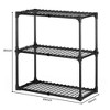 Fontoi Baker's Racks, 3 Tier Wire Shelf with Cover, FreeStanding Metal Storage Rack for Door Entrance Garage Kitchen Office, Black, 29"*14"*45" - 2 of 4