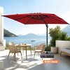Pellebant 9x11FT Cantilever Umbrella Outdoor 360 Degree Rotation Offset Umbrella 6 Heights Adjustable with Base Black - 2 of 4