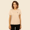 Dalix Smile Face Embroidered Soft Cotton Short Sleeve T Shirt Womens - 2 of 4
