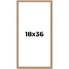 PosterPalooza | Panoramic Deco Brown Picture Frame - UV Acrylic, Foam Board Backing, Hanging Hardware - 2 of 4