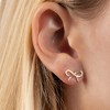 14k Yellow Gold 7mm Bow Earrings - 2 of 4