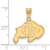 Black Bow Jewelry 10k Yellow Gold Colorado Buffalos NCAA Medium Pendant - 2 of 3