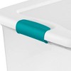 Sterilite Clear Plastic Stackable Storage Container Bin Box Tote with White Latching Lid Organizing Solution for Home & Classroom - 3 of 4
