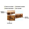 5Pcs Wooden Cutting Board with Grip Handles, Groove solid wooden platter, Wooden Trays, Chopping Board for Meat, Fruit, Cheese - 4 of 4