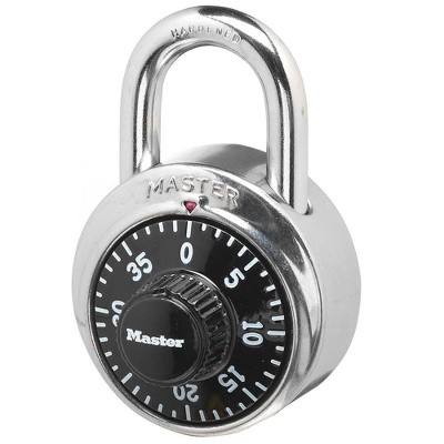 Master Lock 7D 1 1/8 Silver / Blue Four-Pin Steel Tumbler Lock