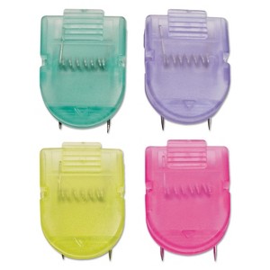 Advantus Fabric Panel Wall Clips Standard Size Assorted Cool Colors 4/Pack 75306 - 1 of 3
