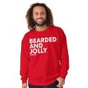 Xmas Bearded and Jolly Hashtag Santa Men's Crewneck Sweatshirt Brisco Brands - 4 of 4