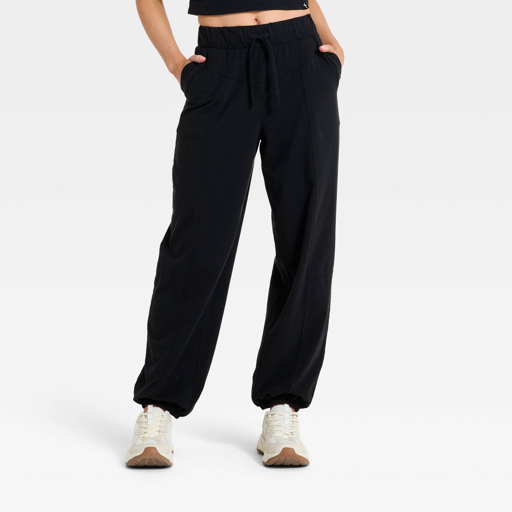 Women's Washed Jersey Jogger Pants - JoyLab™ Black XL