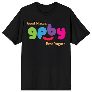 The Good Place GPBY Good Place's Best Yogurt on Black Short Sleeve Adult T-Shirt - 1 of 3
