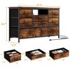 8 Dresser TV Stand with LED Light, 47'' Wide TV Stand with 8 Deep Drawers for Bedroom, Chest of Drawers with AC Outlets and 2 USC Ports - 4 of 4