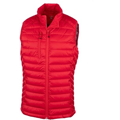 womens red quilted vest