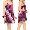 LA LEELA Women's Vacay Holiday Summer Beachwear Sleeveless Casual Honeymoon Lounge Beach Dress Slip Chemise - 2 of 4