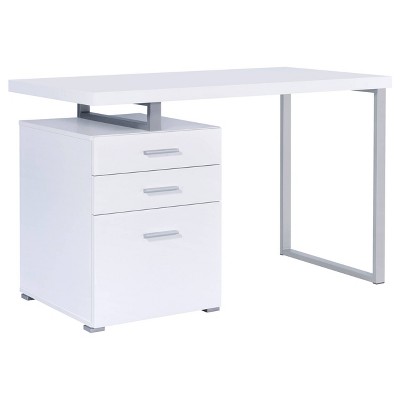 Brennan 3 Drawer Office Desk with Reversible Cabinet - Coaster